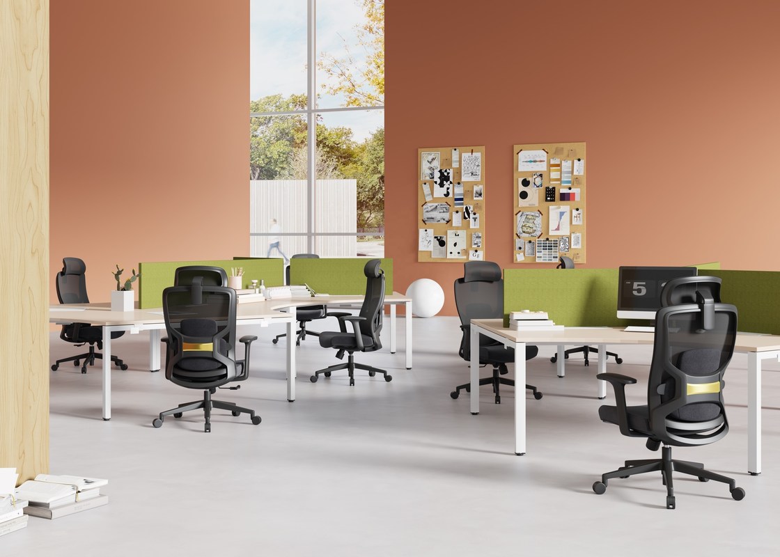 Ghế công thái học lưới tựa lưng cao với cơ chế tựa lưng, thoải mái cho công việc văn phòng