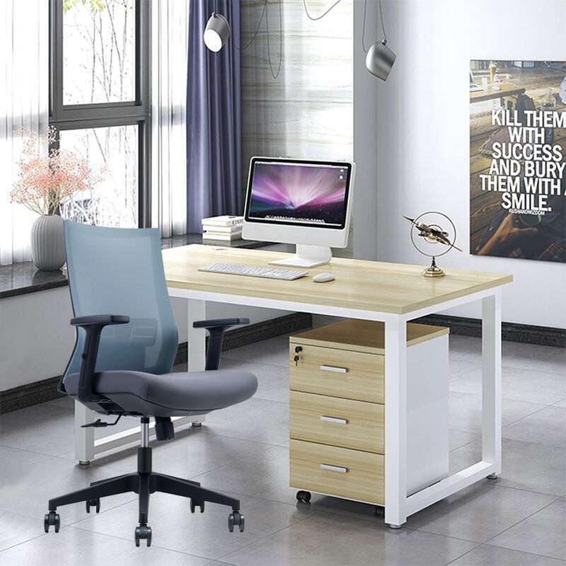 Modern Design Style Fabric Mid-back Mesh Office Executive Chair với cánh tay 2D Ergonomic