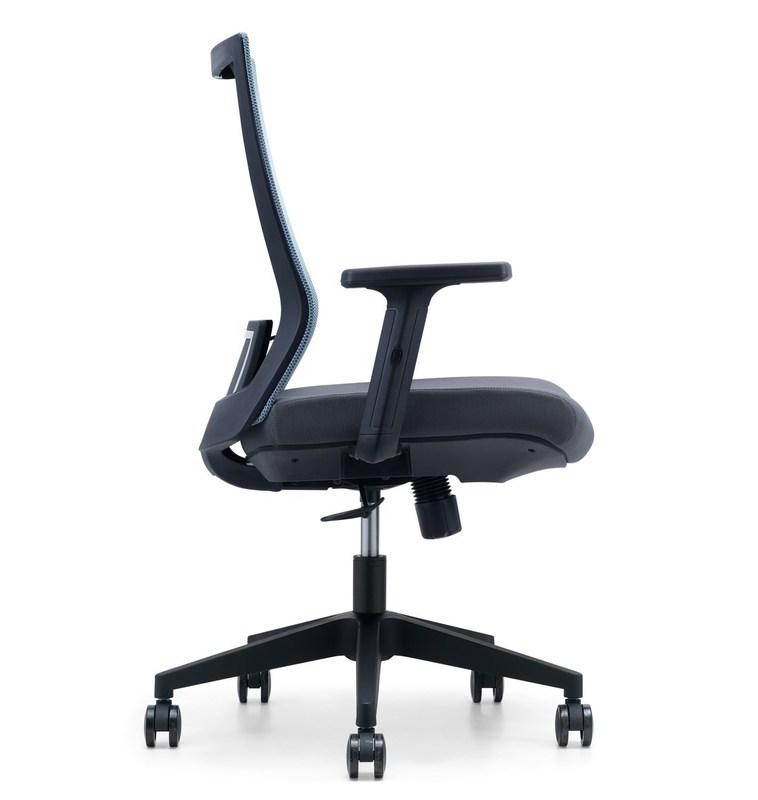 Modern Design Style Fabric Mid-back Mesh Office Executive Chair với cánh tay 2D Ergonomic