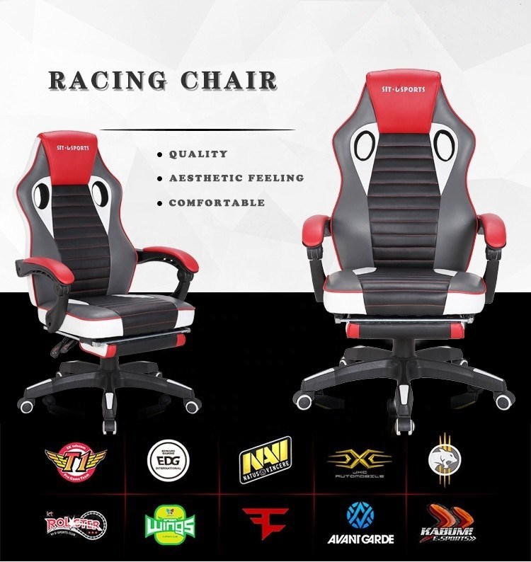 Ghế chơi game văn phòng bằng da kiểu dáng đua xe OEM HCYZ dành cho trẻ em, loại kim loại: Sắt, xoay