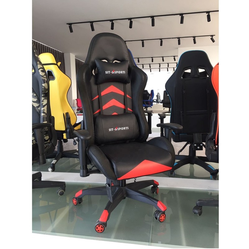 Kiểu công nghiệp HCYZ RGB LED Light Computer Chair Executive Gaming Chair với da PU