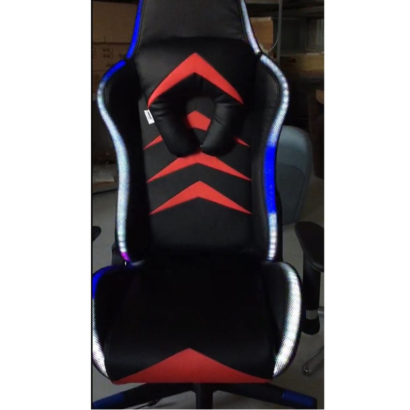 Kiểu công nghiệp HCYZ RGB LED Light Computer Chair Executive Gaming Chair với da PU
